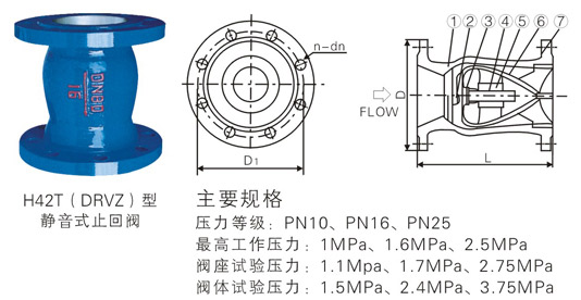 静音止回阀结构图